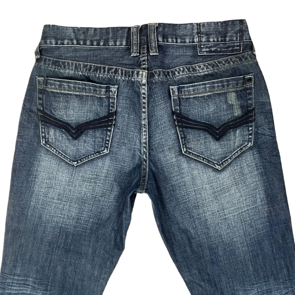 G by Guess Men 34x32 Joey Low Bootcut Dark Wash Demin Jeans‎